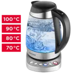 RK4130 Rýchlovarná kanvica sklenená 1,7 l s nastavením teplôt