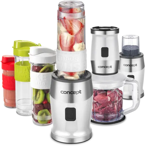 SM3391 smoothie maker + chopper + mlynček 700 W WHITE 2 x 570 ml + 400 ml