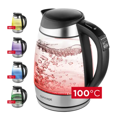 RK4120 Rýchlovarná kanvica sklenená 1,7 l s nastavením teplôt