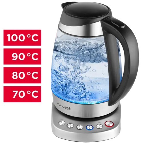 RK4130 Rýchlovarná kanvica sklenená 1,7 l s nastavením teplôt