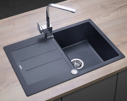 DG10C45dg Drez granitový s odkvapom Cubis TMAVO ŠEDÝ