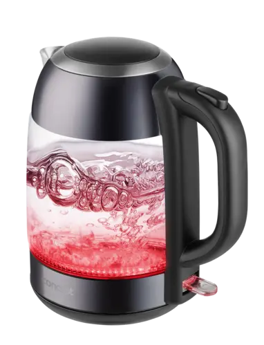 RK4082 Rýchlovarná kanvica sklenená, 1,7 l, tmavý nerez