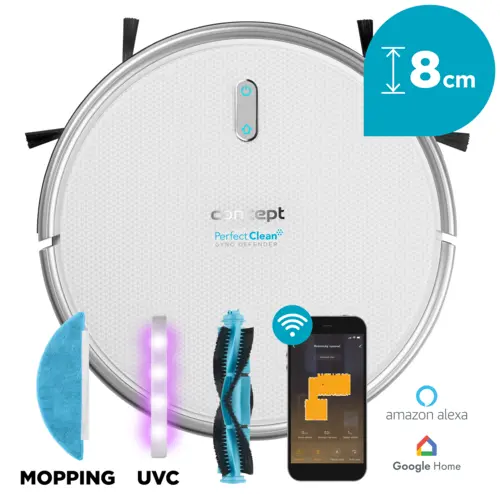 VR2020 Robotický vysávač s mopom 3 V 1 PERFECT CLEAN GYRO DEFENDER UVC
