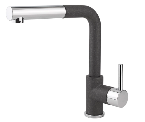 BDG4527bc Batéria drezová so sprchou granit ČIERNA