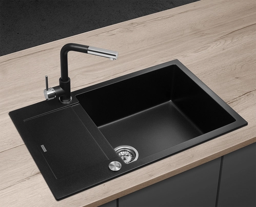 DG05L60bc Drez granitový s odkvapom Linea ČIERNY