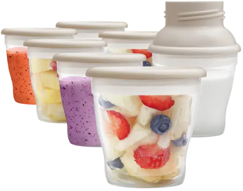 ZM4000 Poháriky na uskladnenie materského mlieka s vekom KIDO, set 7 ks