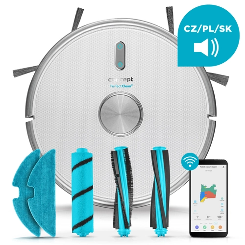 VR3125 Robotický vysávač s mopom 2 v 1 PERFECT CLEAN Laser