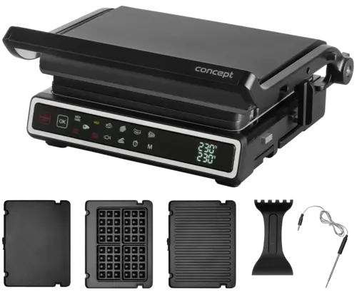 GE3550 Kontaktný gril s teplotnou sondou a vaflovými doskami