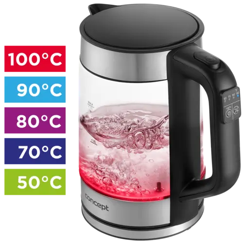 RK4067 Rýchlovarná kanvica s reguláciou teploty sklenená 1,7 l 2200W