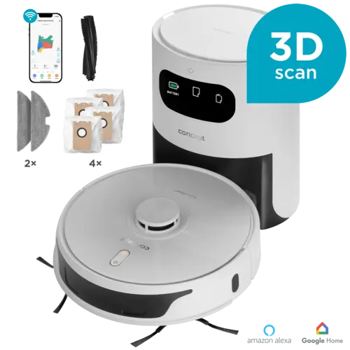 VR3450 Robotický vysávač s mopom 2v1 PERFECT CLEAN Laser 3D