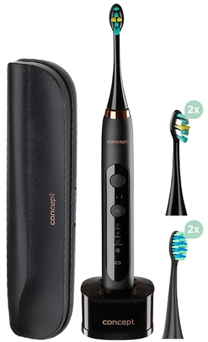 Sonická zubná kefka s cestovným puzdrom PERFECT SMILE, black ZK7011