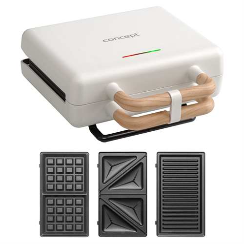 SV3090 Sendvičovač 3v1 s vymeniteľnými doskami 800 W biela